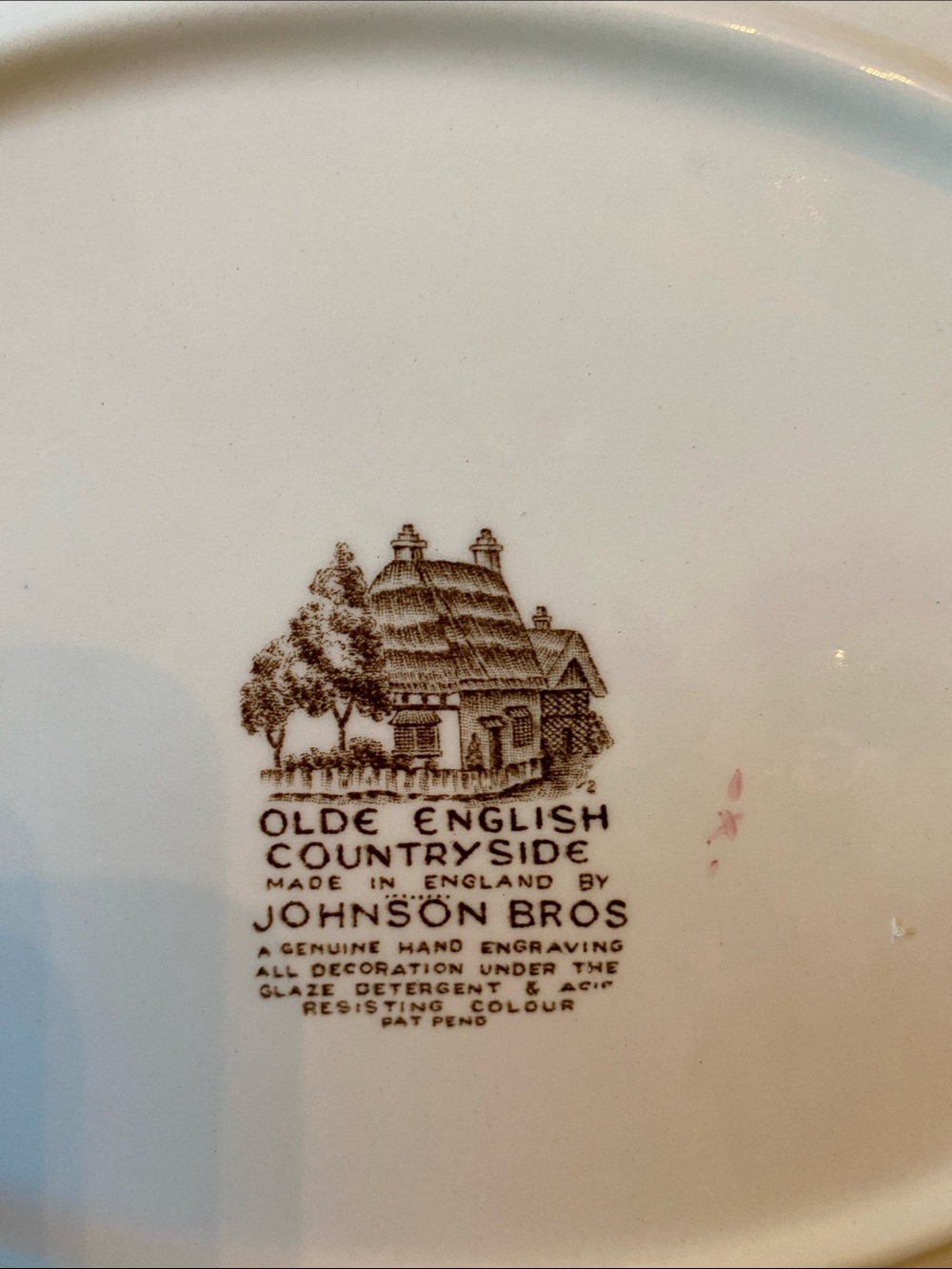 Olde English Countryside Johnson Bros. Country Cottage Turkeys Platter - Picture 3 of 4